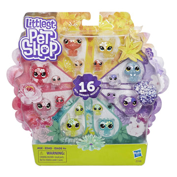 Littlest Pet Shop Blooming Bouquet Set, 16 Multi-Color Pets, Model E5148, Plastic