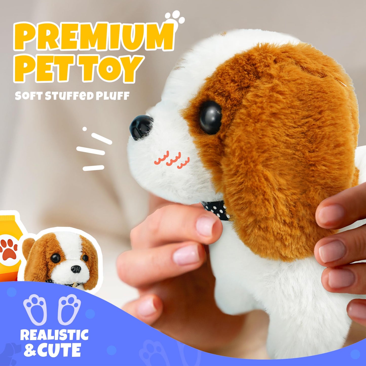 Smilesskiddo Walking Puppy Toys For Kids - Electronic Dog With Animated Walking, Wagging Tail And Storage Bag, Interactive Pet C