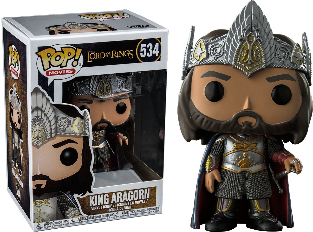 Pop Movies Lord Of The Rings King Aragorn Exclusive Funko Pop