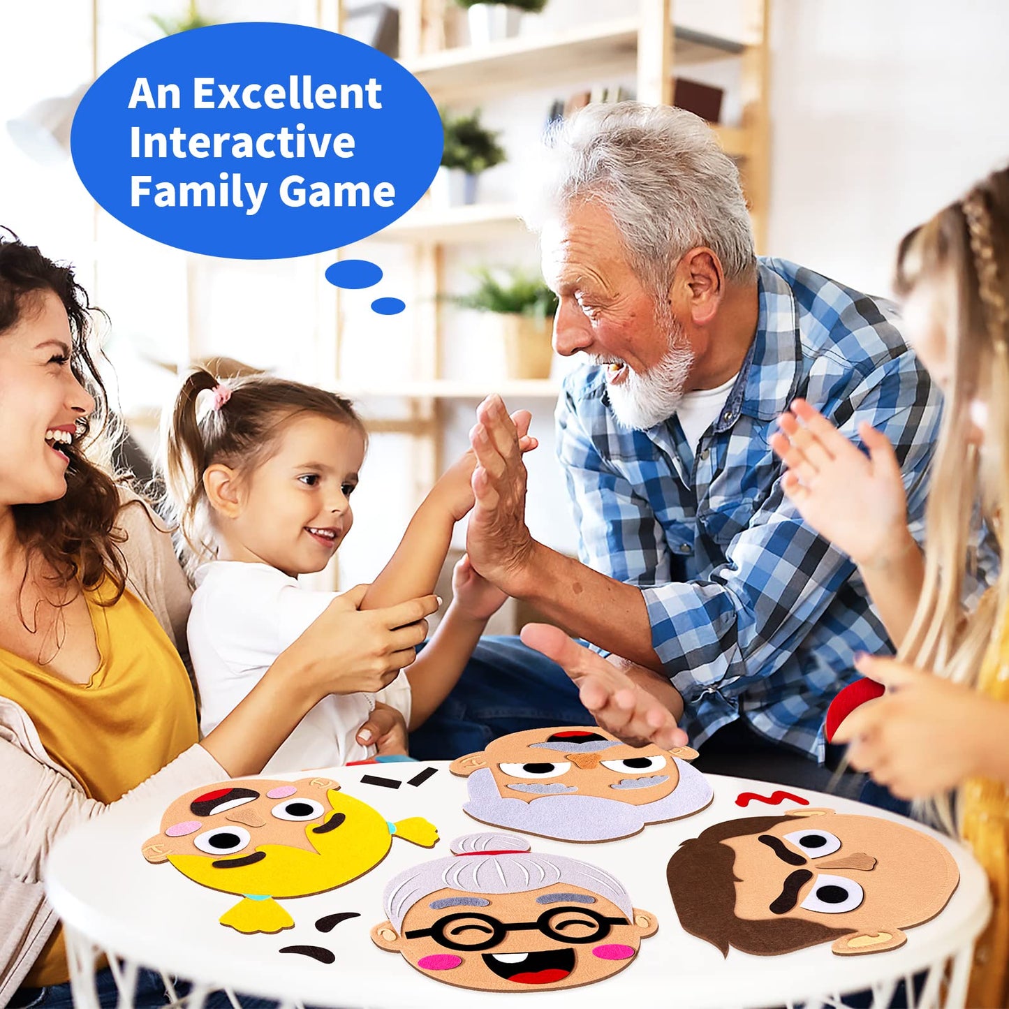 Craftstory 116 Pcs Social-Emotional Learning Activities - 6 Family Feelings Board Games for Kids, Autism Sensory Toy, Age 3+