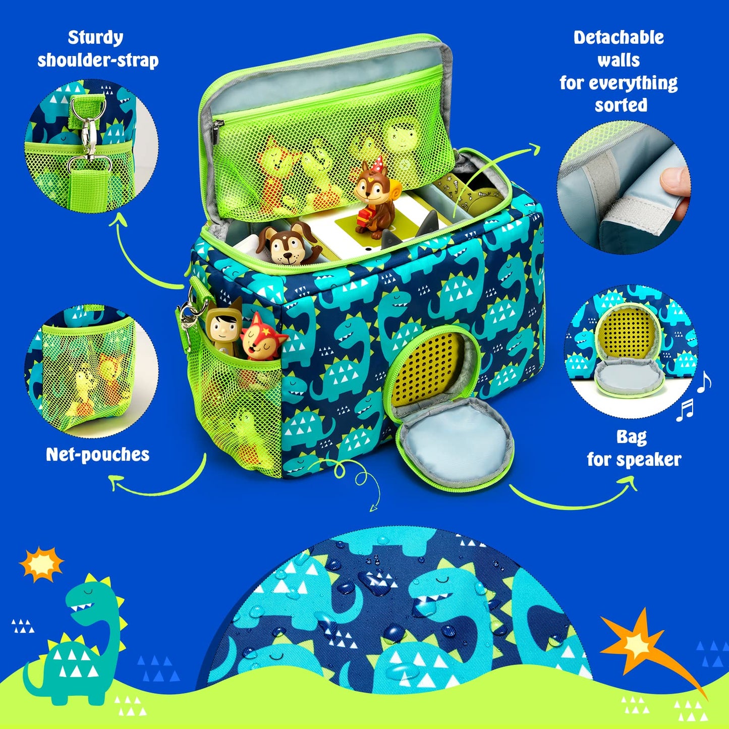 Maidmax Portable Carrying Case Compatible With Tonies Kids Audio Player Starter Set And Tonies Figures Characters, Carrying Box
