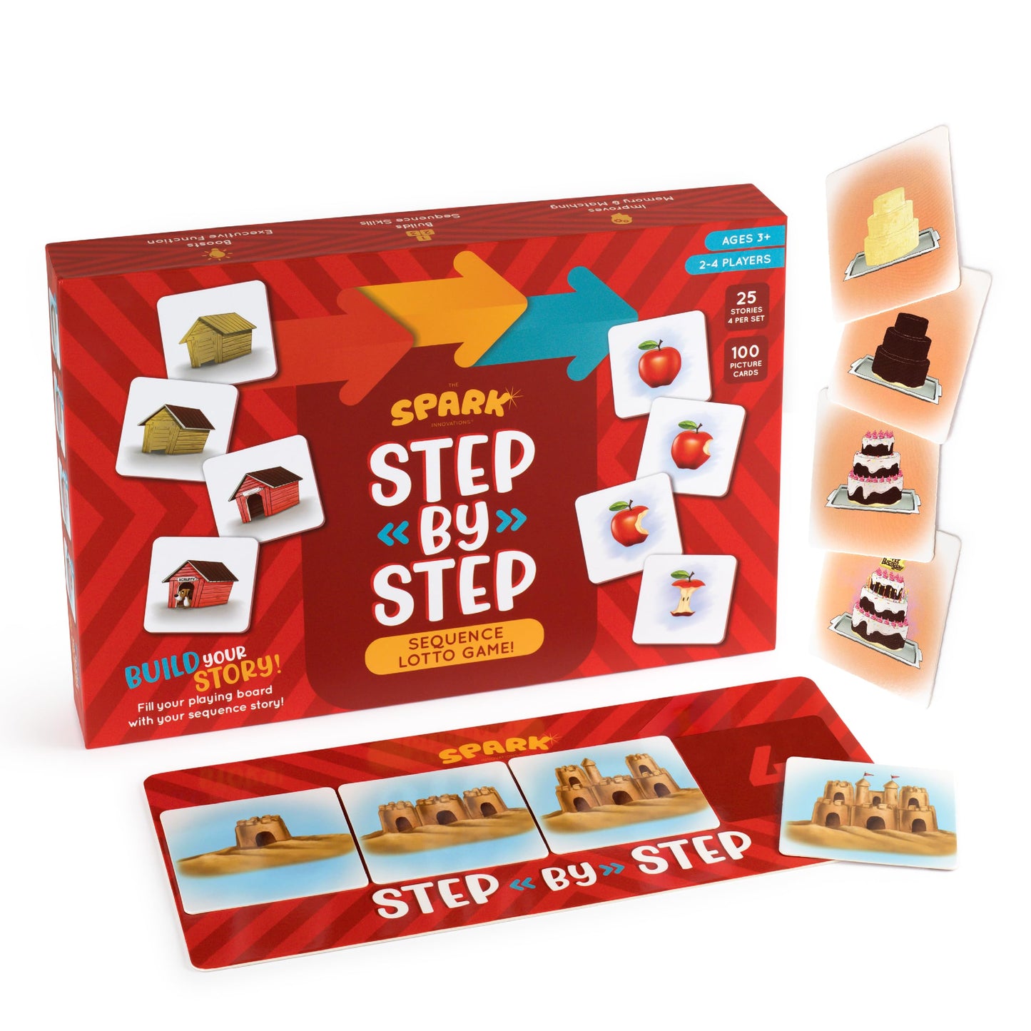 Spark Innovations Sequence Board Game, Sequencing Card Game, Homeschool Supplies, Sequence Cards For Kids Picture Cards, Preschool Must Have, Educational Board Games