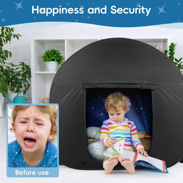 Outree Sensory Tent 47 * 47 * 47 In,Black Print, Sensory Tent For Kids With Autism,Pop Up Play Tent