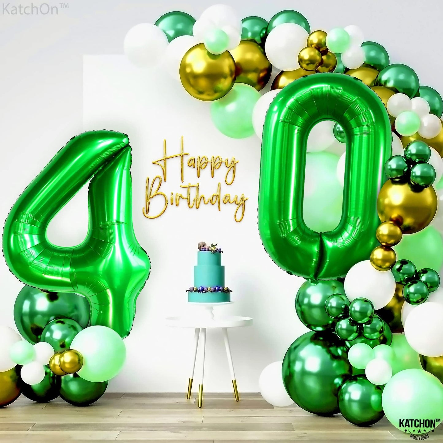 Katchon, Dark Green 40 Balloon Numbers - Giant, 40 Inch | Number 40 Balloons For 40Th Birthday Decorations Green | 40Th Birthday Balloons Green, 40Th Balloons For 40Th Birthday Decorations For Men