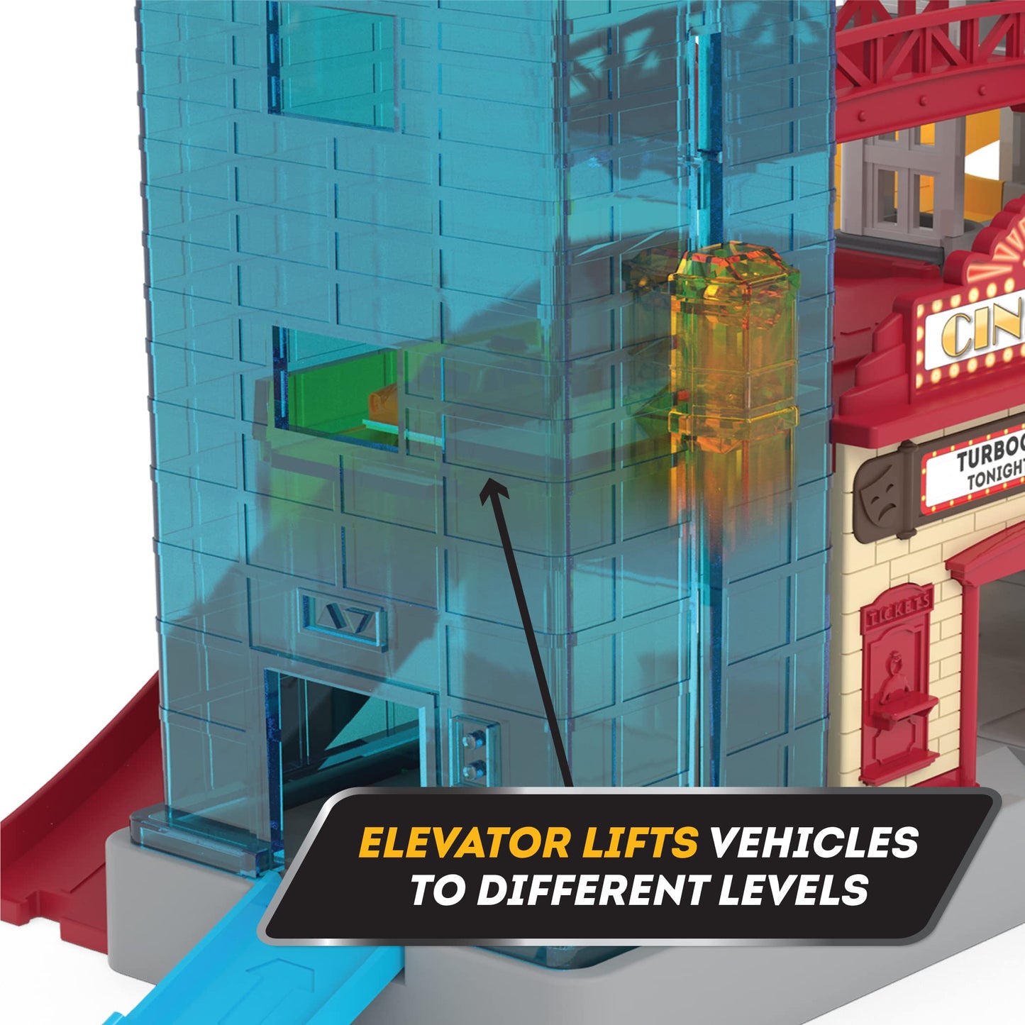 Driven By Battat – Pocket Big City Cruisin' Fleet – 60Pc City Playset For Kids – Toy Cars Included – Buildings, Ramp, Tracks & More – Kids 3 Years +