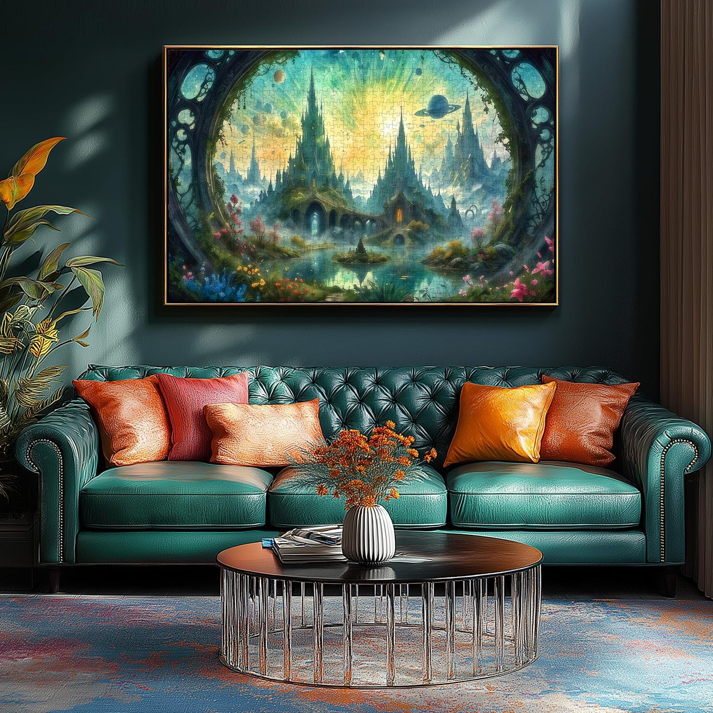 Science Fiction Landscape Jigsaw Puzzles For Adults Fantasy 1000 Piece Puzzle For Adults With Letters On Back Challenging Family