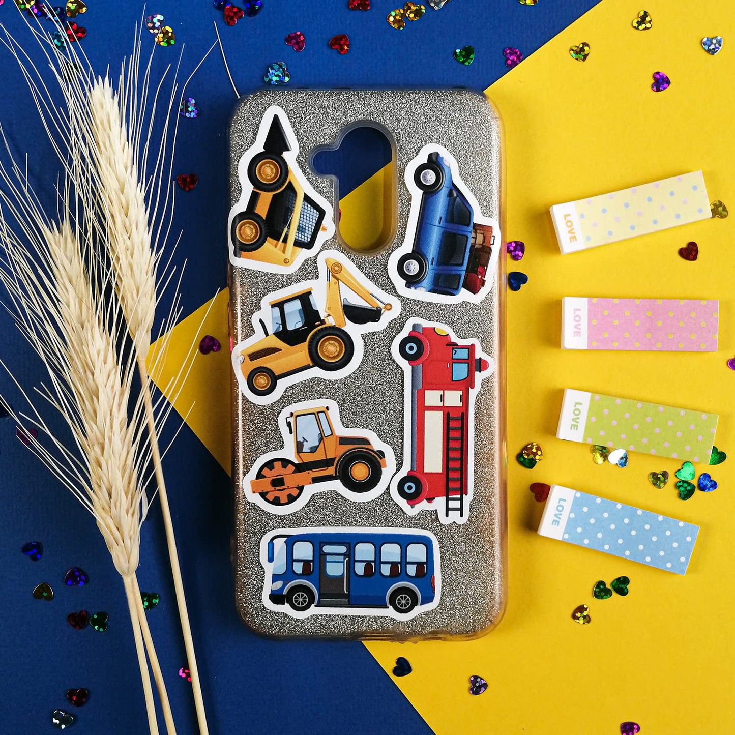 Bulbacraft Truck Stickers - Construction Stickers - Train, Airplane, Tractor, Boat, Fire Truck And Race Car Stickers - Extra Dur