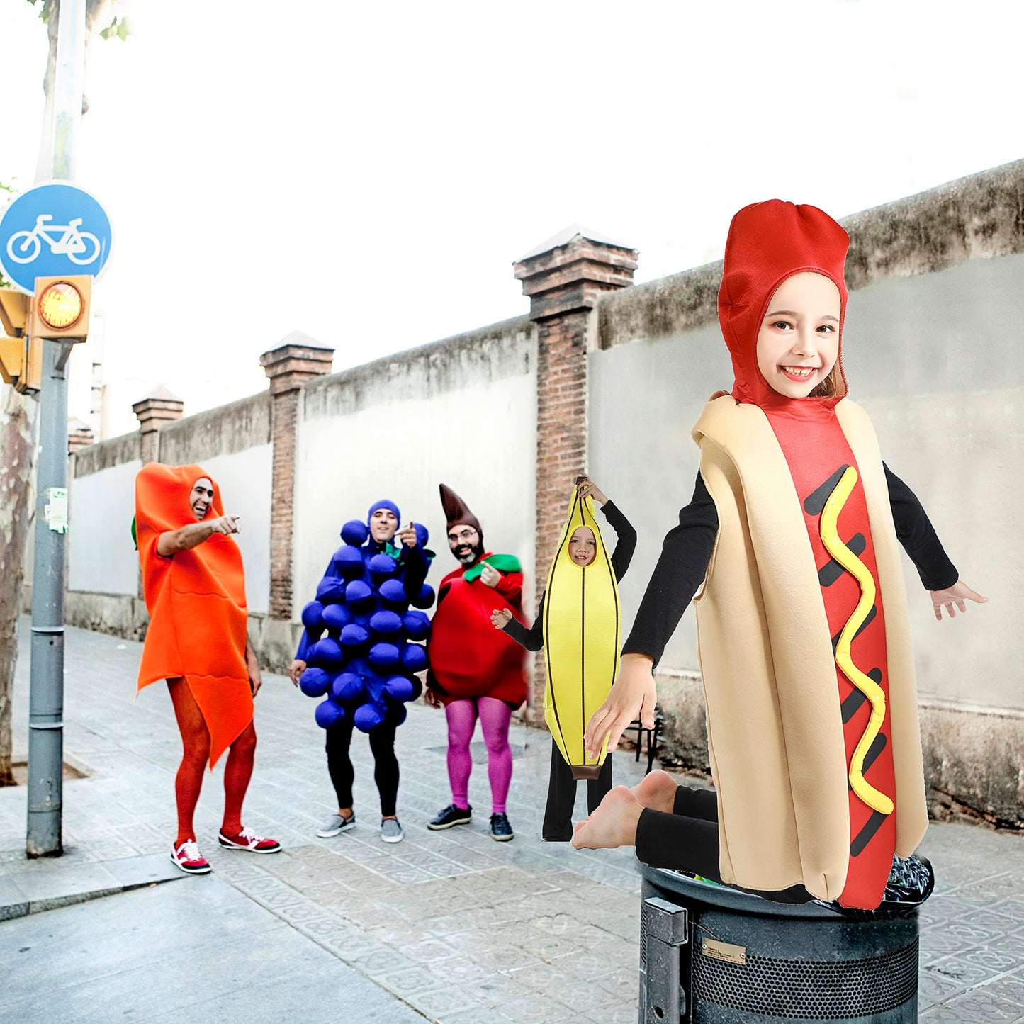 Rabtero Children Banana Costume, Kids Halloween Costume Banana Dress Up, Christmas Carnival Banana Costume For Kids 6-8 Years