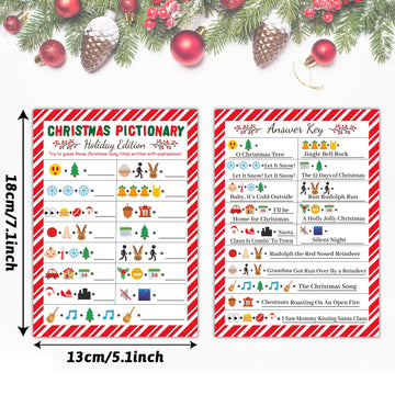 Chiazllta Christmas Party Games, Song Guessing Sing Me A Picture Xmas Themed Party Holiday Activity For Adults Groups Coworkers,