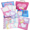 yasest Unicorn Stationery Set - 98Pcs Pink Craft Kit for Girls Age 6-10, Paper Letter Writing & Art Supplies, Perfect Birthday Gift