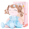 Gloveleya Baby Doll Gifts Plush Curly Girl Toys With Love 16'' Azure
