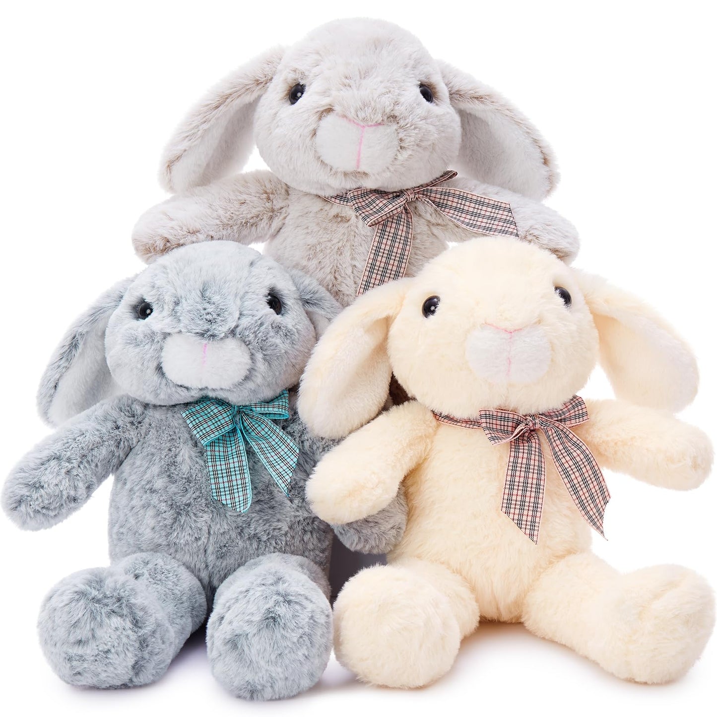 Maogolan 3Pcs Bulk Bunny Stuffed Animals, Soft And Cuddly Easter Bunny Rabbit Plush, 14' Stuffed Bunny Gift For Bunny Lover,Kids, Boys,Girls,Party Decorations