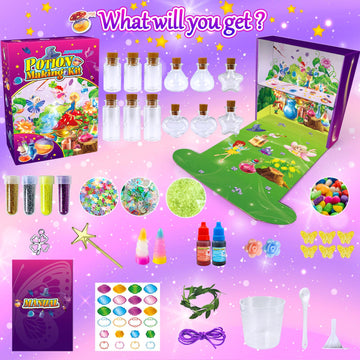 Jopsheen Potion Making Kit For Kids, Diy 12 Potions, Crafts Toys Christmas Birthday Gifts For Girls Boys