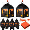 VIHOSE 16 Sets Pumpkin Tissue Craft Kits Paper Lanterns Bulk DIY Sticker Kits Paper Suncatcher for Classroom Art and Craft Party