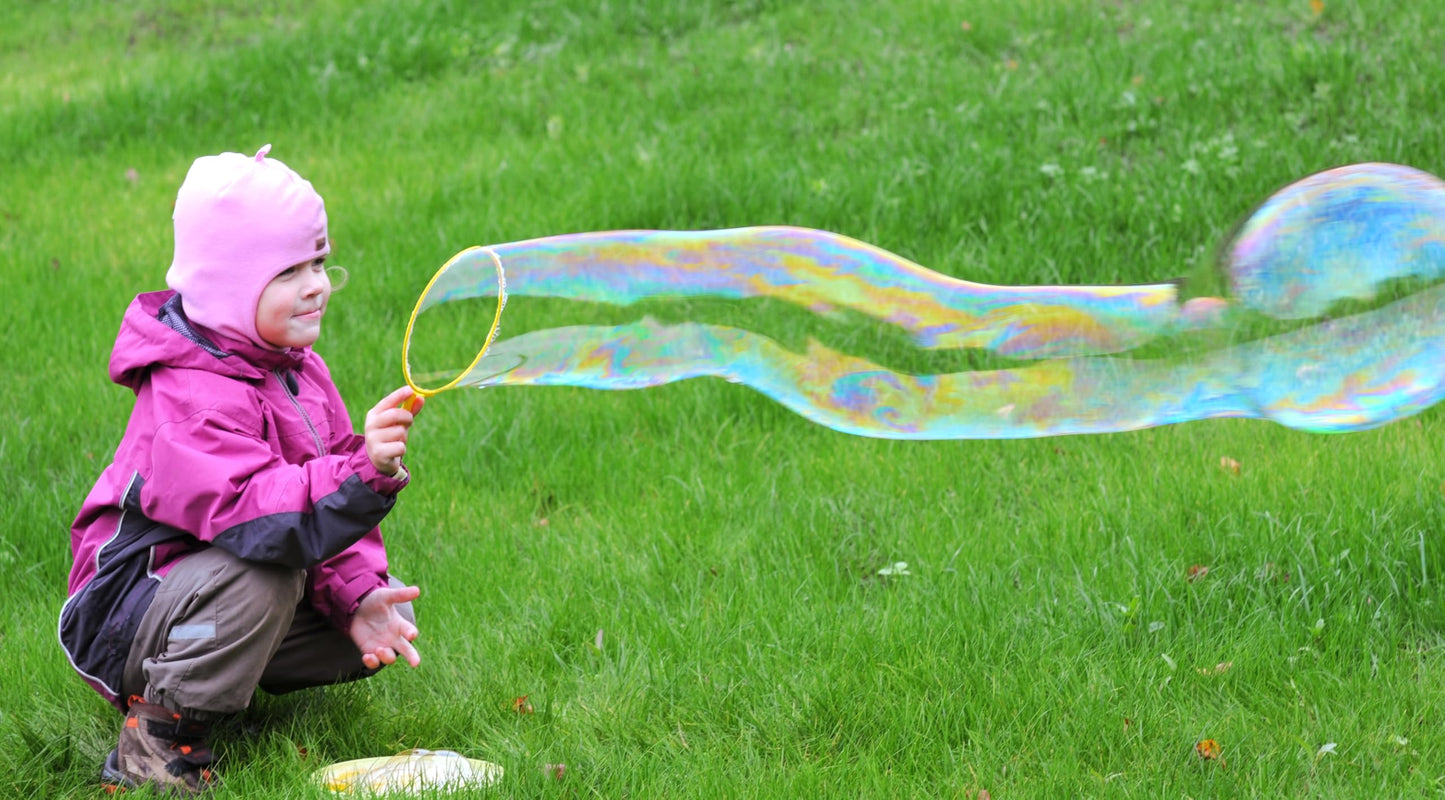 Giftexpress Deluxe 27Pcs Big Bubble Wands Assortment With Solution - Assorted Sizes Bubble Makers, Trays & 6Pk Non Toxic Solutio