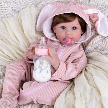 Aori Realistic Reborn Baby Girl Doll - Lifelike 20-Inch Newborn Dolls With Poseable Limbs And Feeding Kit, Great Gift Set For Ki