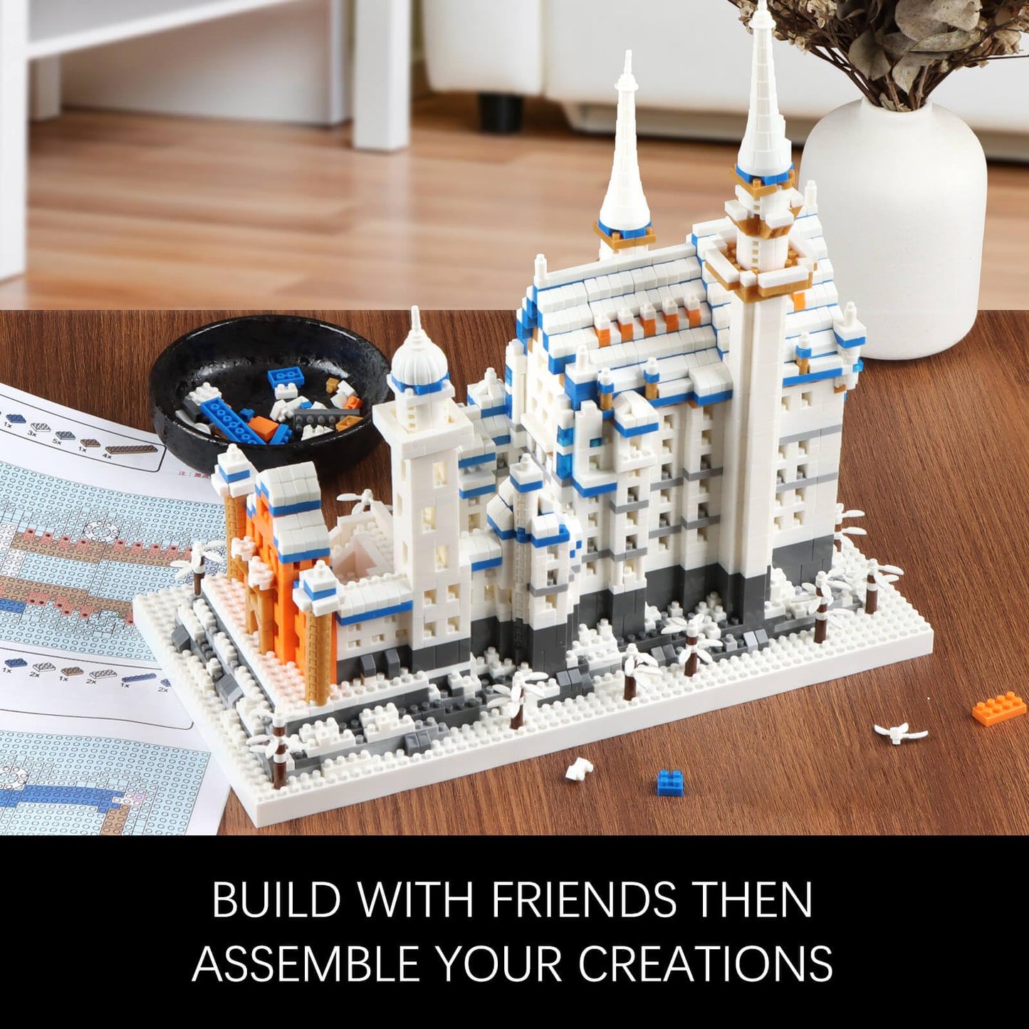 Vziimo Germany Swan Stone Castle Micro Building Blocks Set, Famous World Architecture Model Creative Collection Building Toys For Adults And Kids 14+ (2800? Pieces)