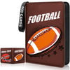 Football Card Binder Trading Sports Card Binder Holder 900 Pockets with 50 Removable Pages 9 Pocket Collector Album Storage Double Sided enhanced Folder Book Case Gift for Boys And Girl(Brown)