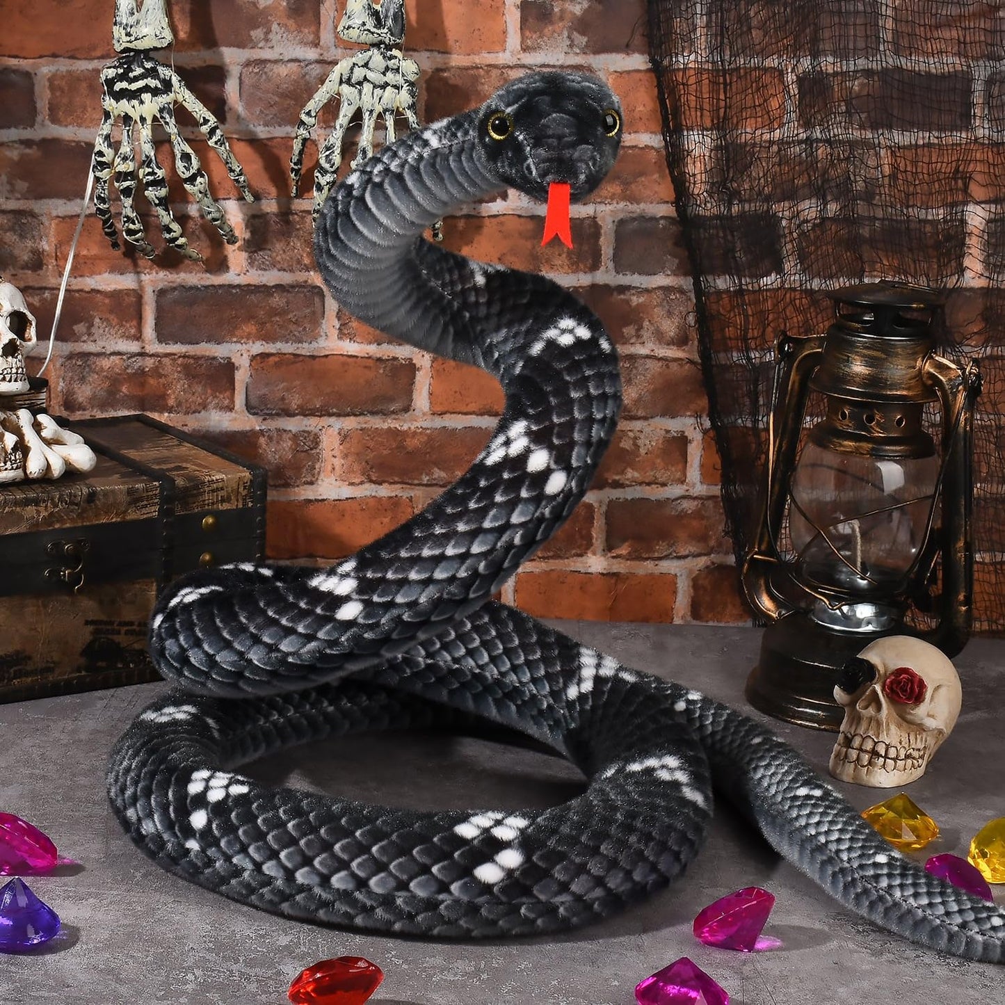 Mgztthw Snake Plush, Stuffed Snake Animal, 80In Large Toy Snakes For Kids, Giant Stuffed Animals Snake, Lifelike Plush Snake For