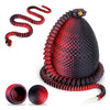 3D Printed Snake Eggs With Snake Inside,3D Printed Snake,3D Printed Animals,23.22 Inch Crystal Snake Fidget Toys,Articulated 3D
