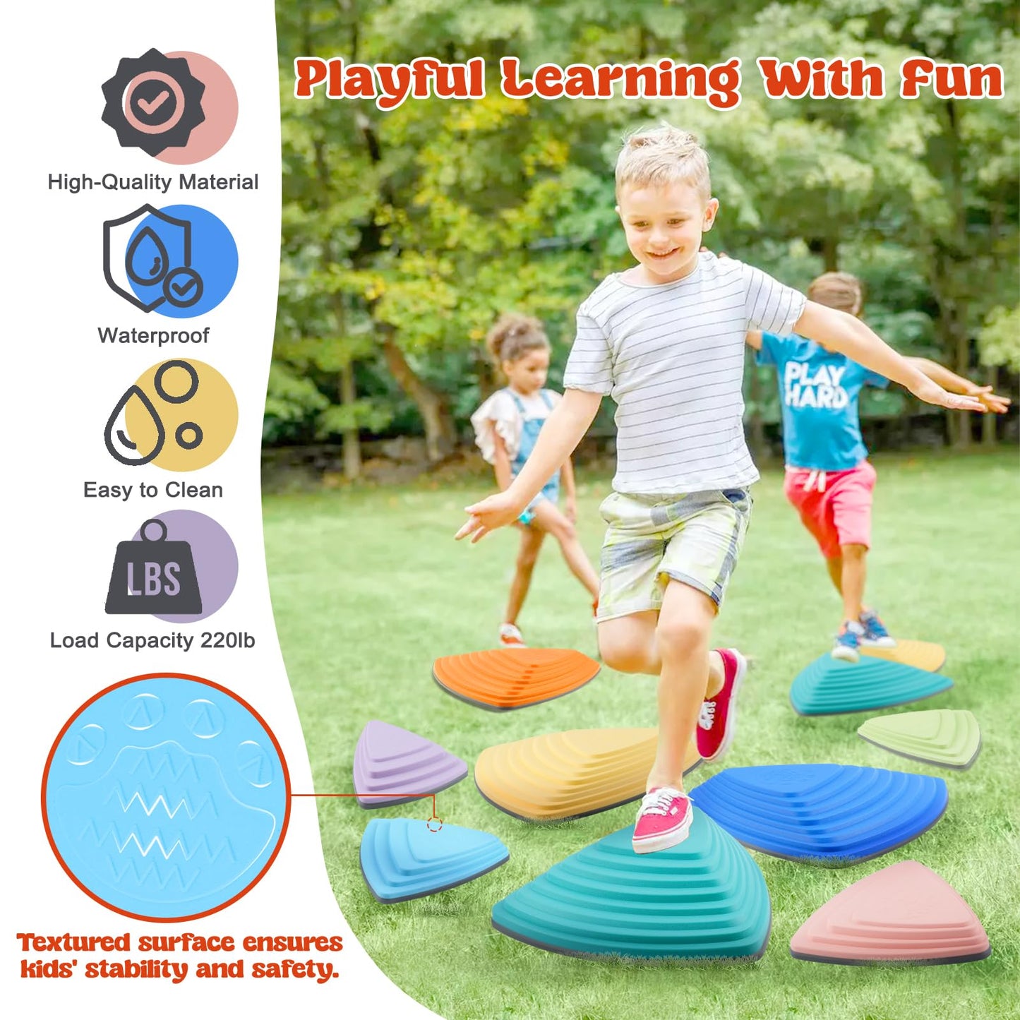 Stepping Stones For Kids(10Pcs)| Toddler Stepping Stones| Balance Stepping Stones For Kids| Stepping Stones For Toddlers 1-3| Ki