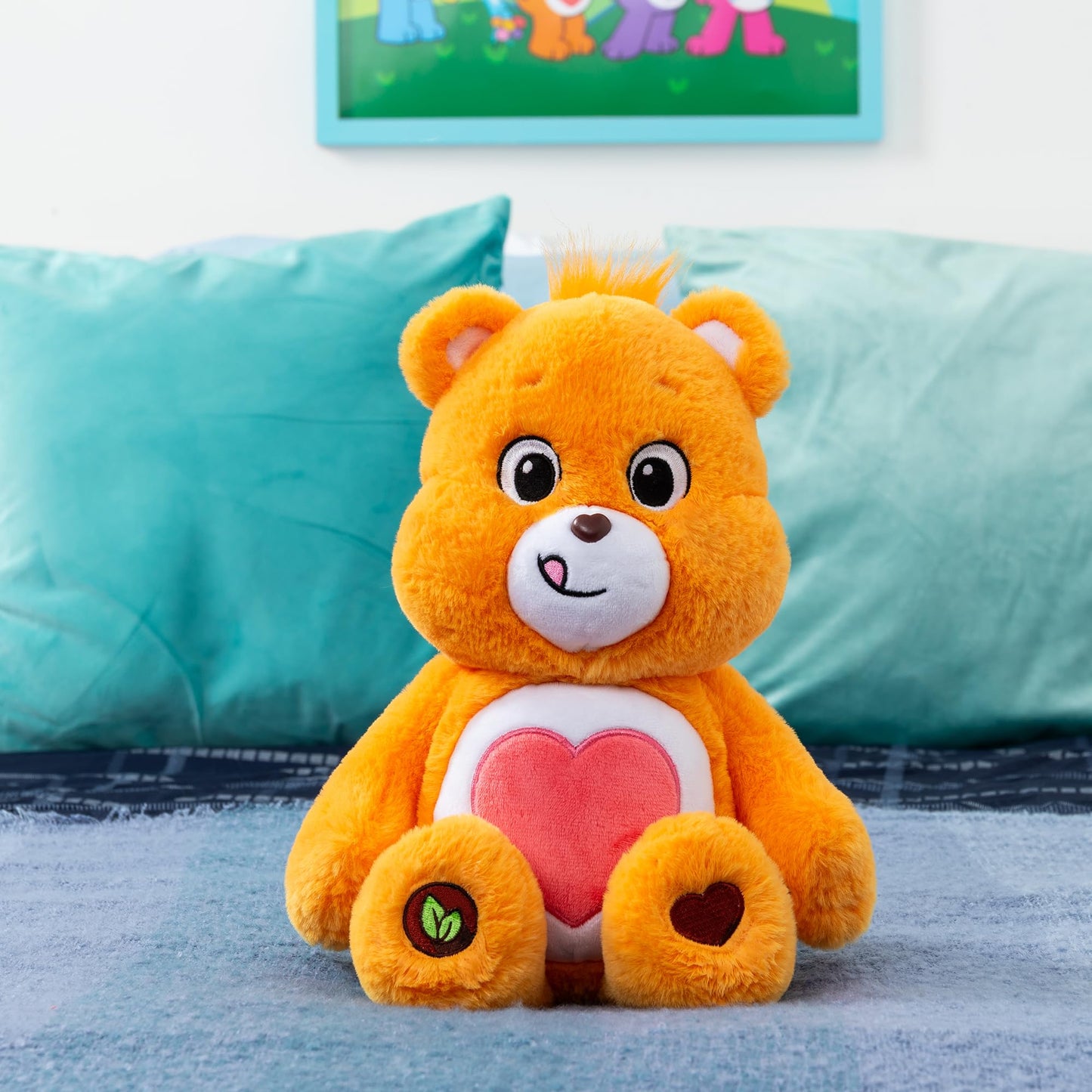 Care Bears 14 Tenderheart Bear Plushie - Medium Size - Orange Plush for Ages 4+ - Perfect Stuffed Animal Holiday, Birthday Gift