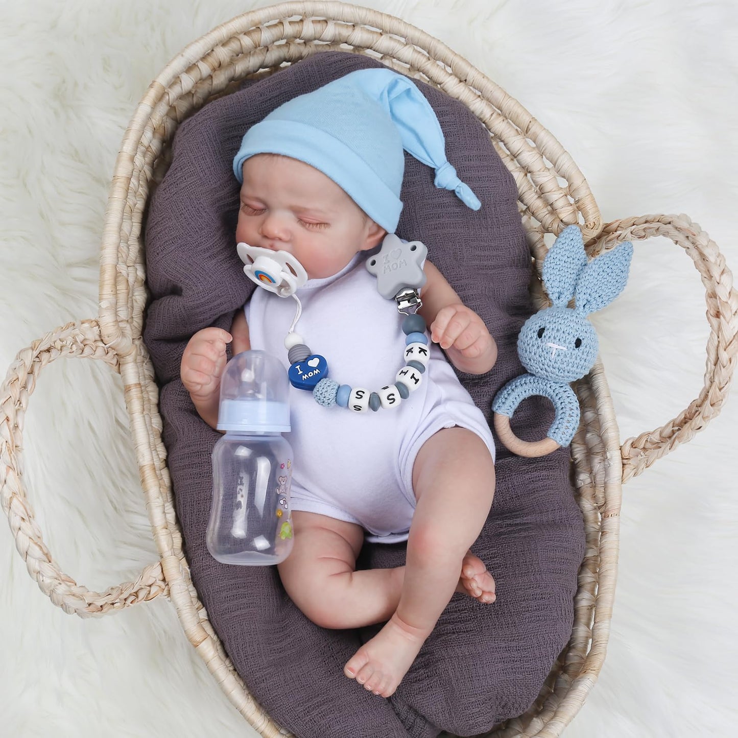 Charex Realistic Reborn Baby Dolls Boy - 18 Inch Newborn Sleeping Baby Dolls, Lifelike Reborn Baby Dolls With Weighted Soft Cloth Body Birthday Gift Toy For Age 3+