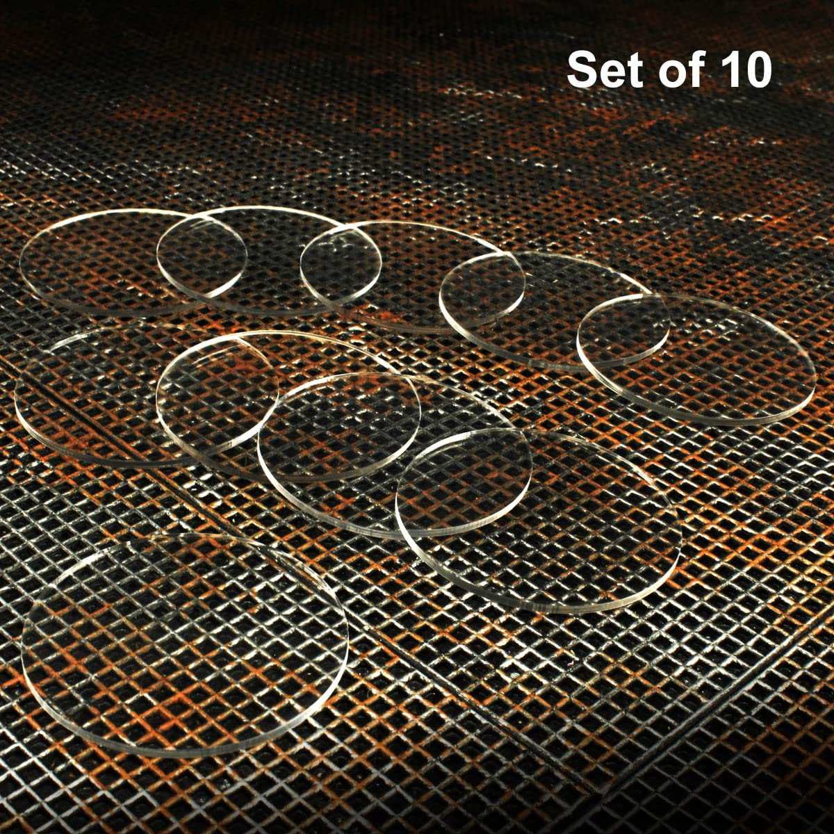 Litko Clear Miniature Bases, Circular 2 Inch, 1.5Mm Clear (10)