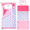 18 Inch Doll Bedding Accessories Set, Included Baby Doll Comforter, Mattress, Bed Sheets, Pillow Cute Doll Accessories- Fits 18'