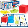 Torlam Base Ten Blocks Set - 131 PCS Plastic Math Manipulatives for Kids, Multicolored Place Value Counters for 1st Grade and Kindergarten
