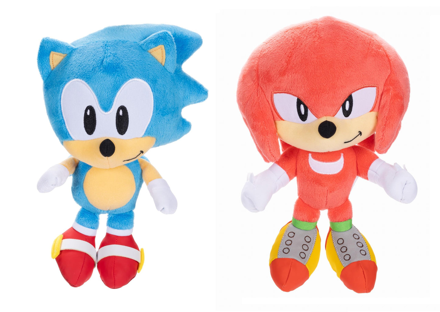 Sonic The Hedgehog 9'' Plush 2-Pack, Sonic & Knuckles Collectible Stuffed Toy