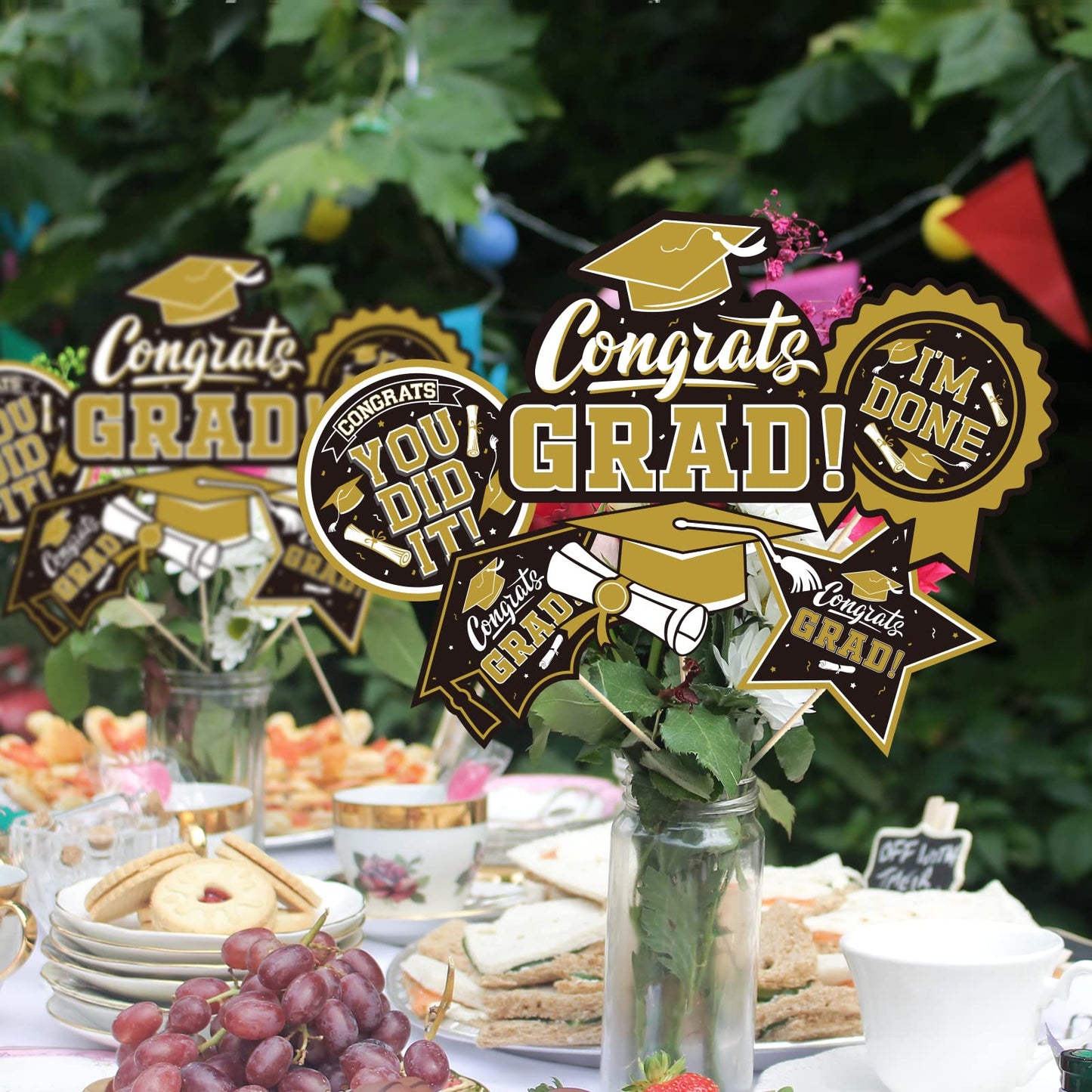 30Pcs Graduation Party Decorations Class Of 2024 Congrats Grad Table Centerpiece,Graduation Table Decorations,Graduation Centerp
