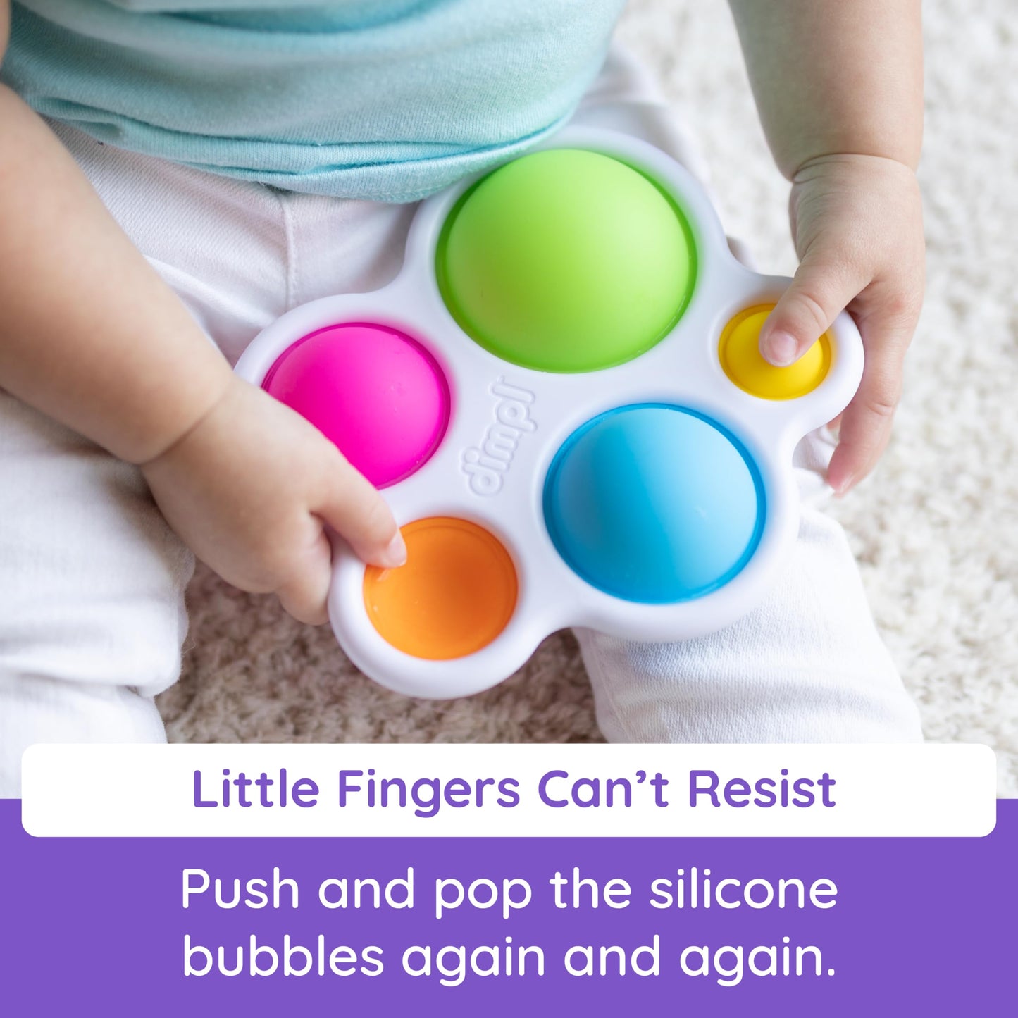 Fat Brain Toys Original Dimpl Brand Baby Toy, Sensory Toys For Babies 10 Months+, Interactive Baby Toys, Fidget Toys, 1 Piece
