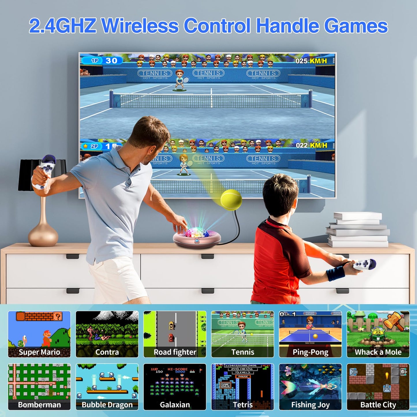 Haphom Dance Mat For Kids And Adults, Anti-Slip Wireless Electronic Dance Pad For Tv, Wrinkle-Free, Soft & Cozy Playmat For Exercise & Games, Smart Camera & 2 Controllers, Gift Idea(Classic Snowflake)