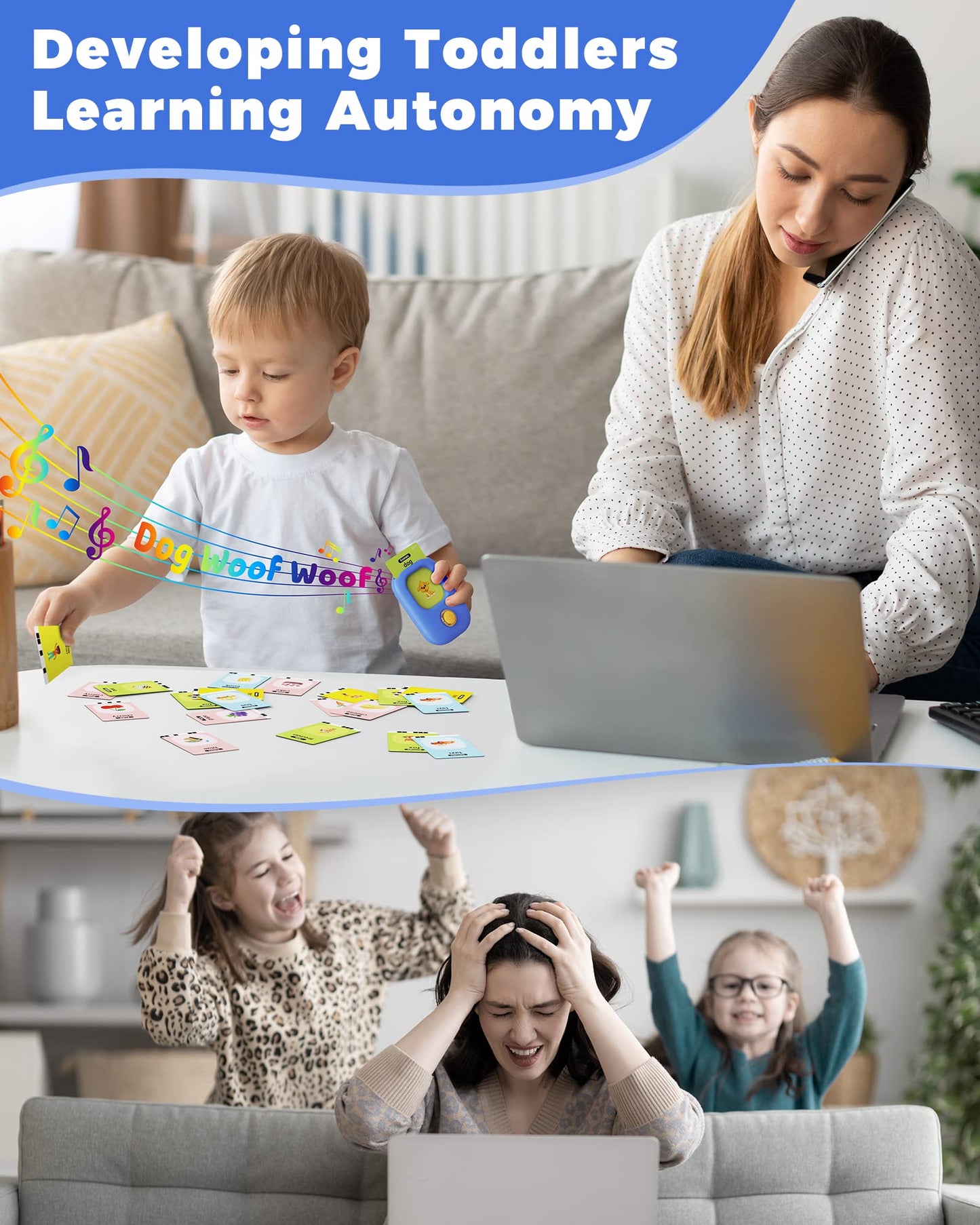 Kokodi Toddler Toys - Talking Flash Cards For Boys 2 3 4 5 Year Old Birthday Gifts, Autism Speech Therapy Toys For Autistic Chil