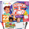 Funcils Search And Find For Kids & Toddlers - Preschool Learning Activity Book, Art And Craft Supplies, Seek Find Games, Birthday Gifts For Girls & Boys, Educational Toys For Ages 3, 4, 5, 6 Year Old