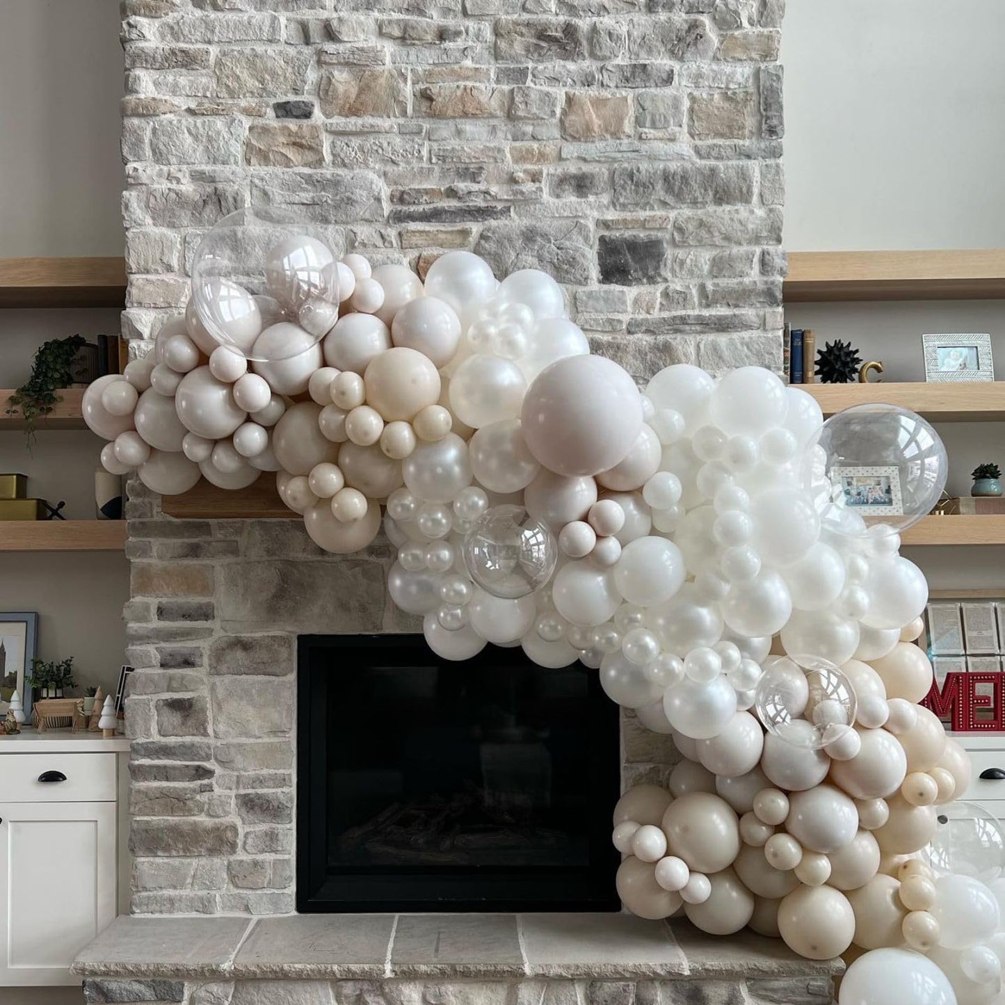 Beige Balloons, 60 Pcs 12 Inch Cream Balloons Nude Balloons With Beige Sand White Balloons Clear Balloons, Latex Birthday Balloo