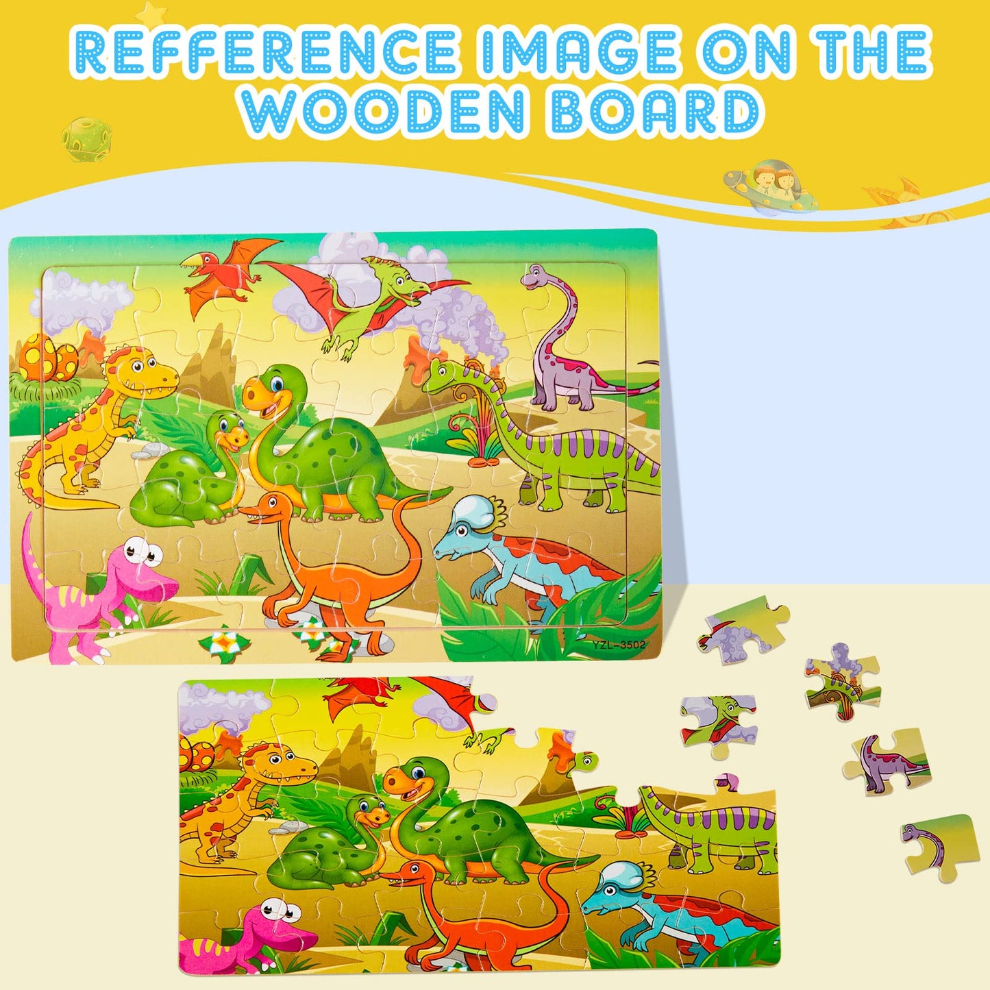 18 Pack 30 Pieces Puzzles For Kids Ages 3-8 Wooden Kids Puzzles Toddler Puzzles Ages 3-5 Educational Learning Toys Set For Kids Boys And Girls