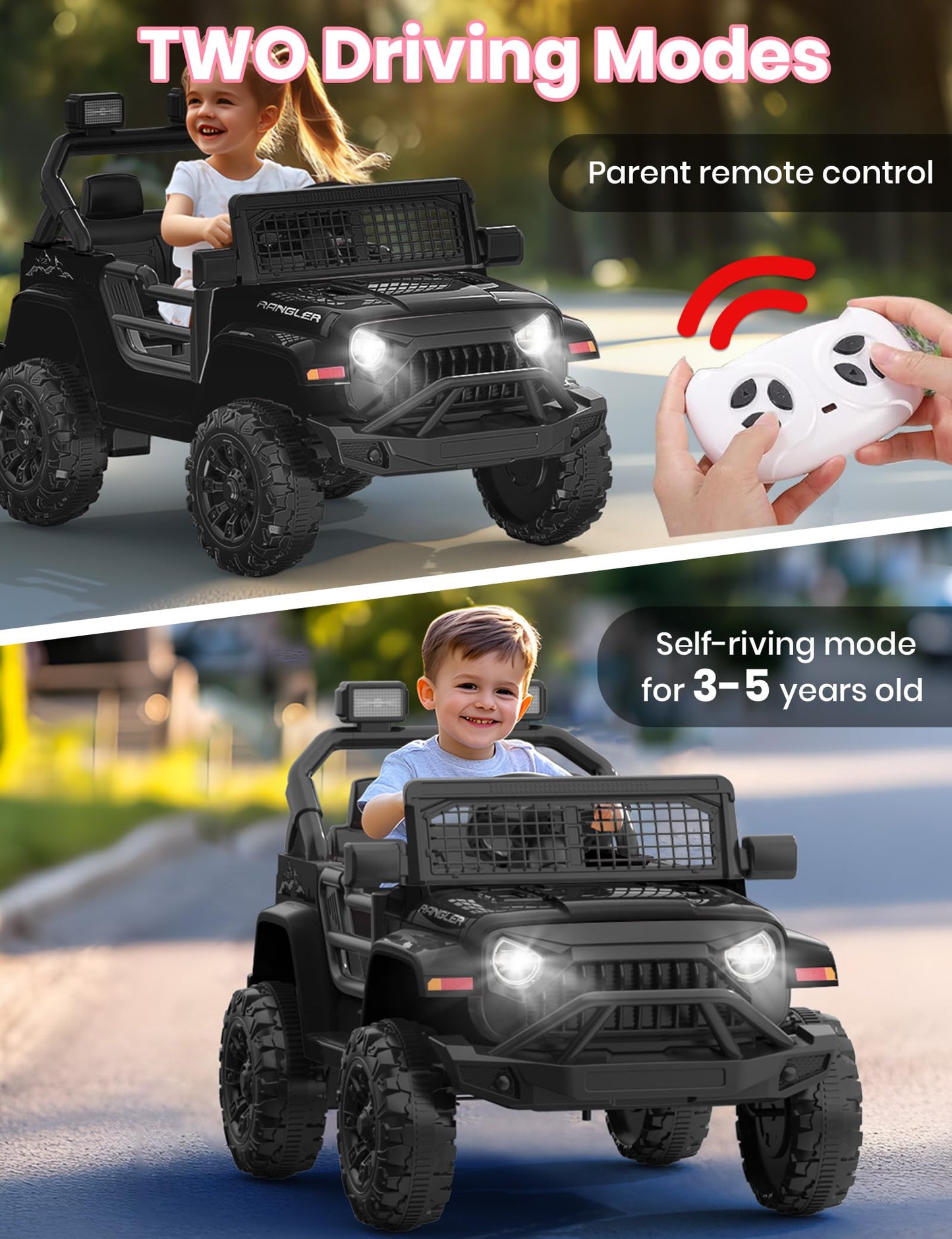 Ride On Truck Car 12V Kids Electric Vehicles W/Parent Remote Control, Children Ride On Suv Toy W/Safety Belt,Forward And Reverse