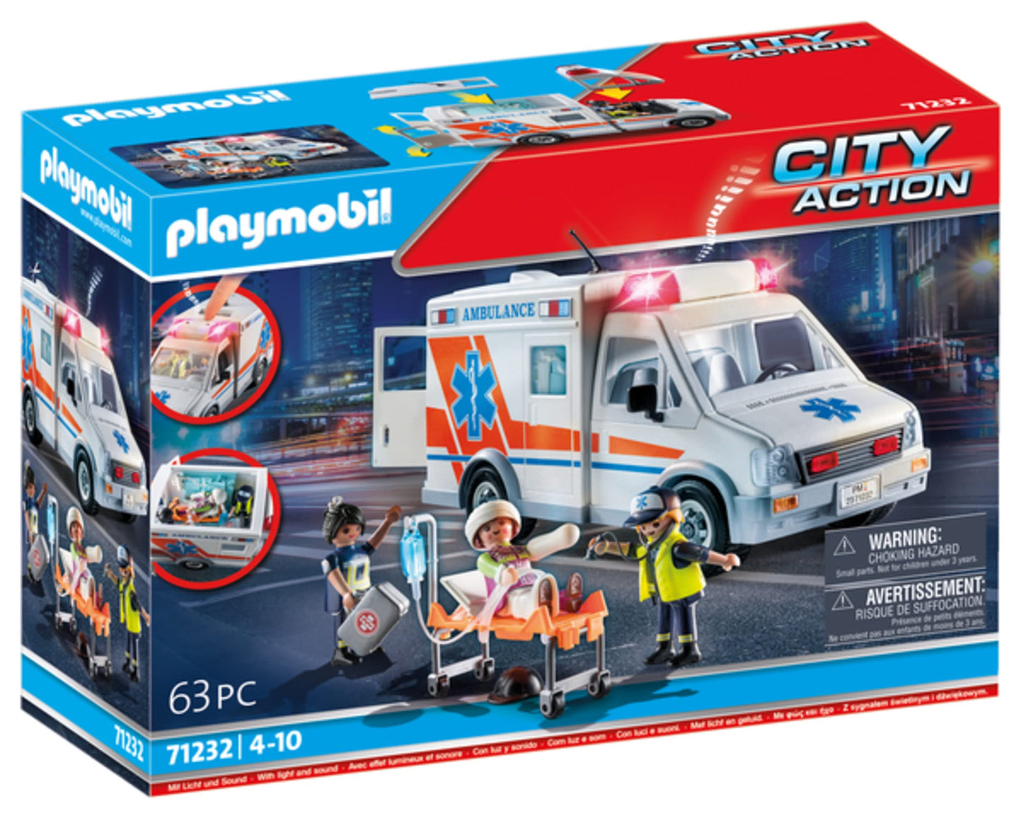 Playmobil Ambulance With Accessories And 3 Figures