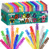 Lerbao 200Pcs 20Colors Circle Mini Bubble Wands,Bulk Bubbles Wand,For Kids Party Favors,Birthday,Beach, Outdoor, Garden, Classro