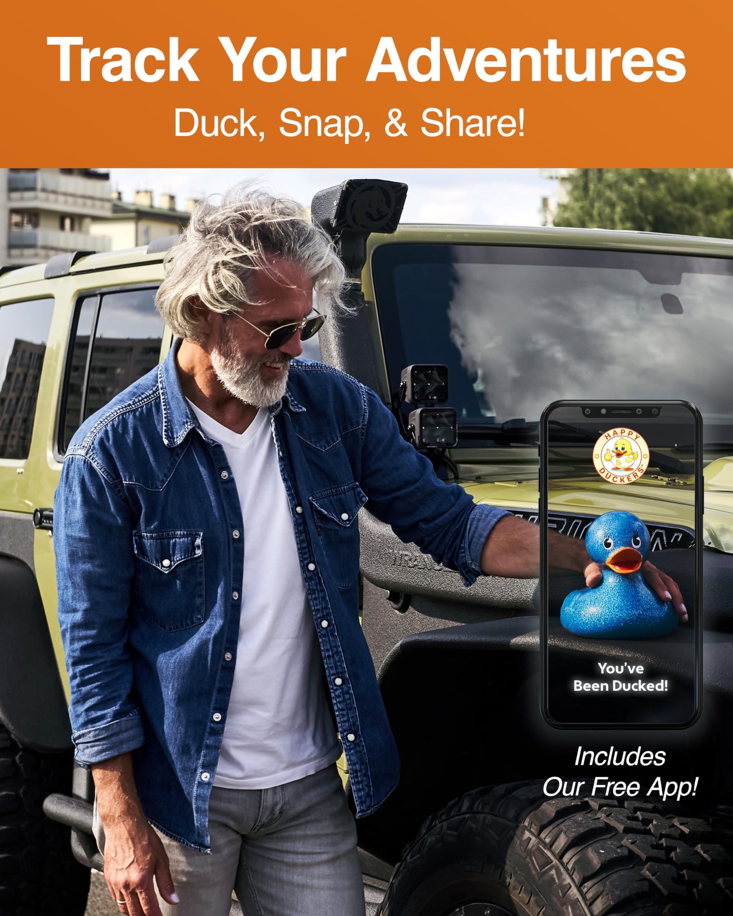 Giant Rubber Duck - 10.5 Inches - Our Large Rubber Duck Provides Big Ducky Fun in a Cute Custom Giftable Box - Traditional Yellow and Glitters Rubber Ducks Available - Blue