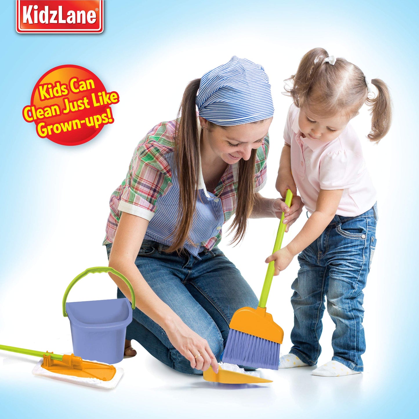 Kidzlane Kids Cleaning Set For Toddlers | Kids Broom Set For Kids For Play | Mop And Cleaning Toys Set | Kids Broom And Mop Set