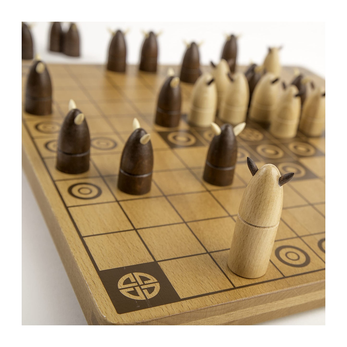 Marbles Hnefatafl Strategy Game - Wooden Board for Kids & Adults, Model 6044862, Plastic, Two Player