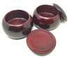 Asian Home Pair Of 2 Wooden Go Game Pieces Holder Bowls