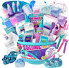 GirlZone Mermaid Sparkle Slime Kit, 39 Pieces, Glow in The Dark, Large, Ideal Easter Gift for Girls 8-12, Model GZ-MESK0663