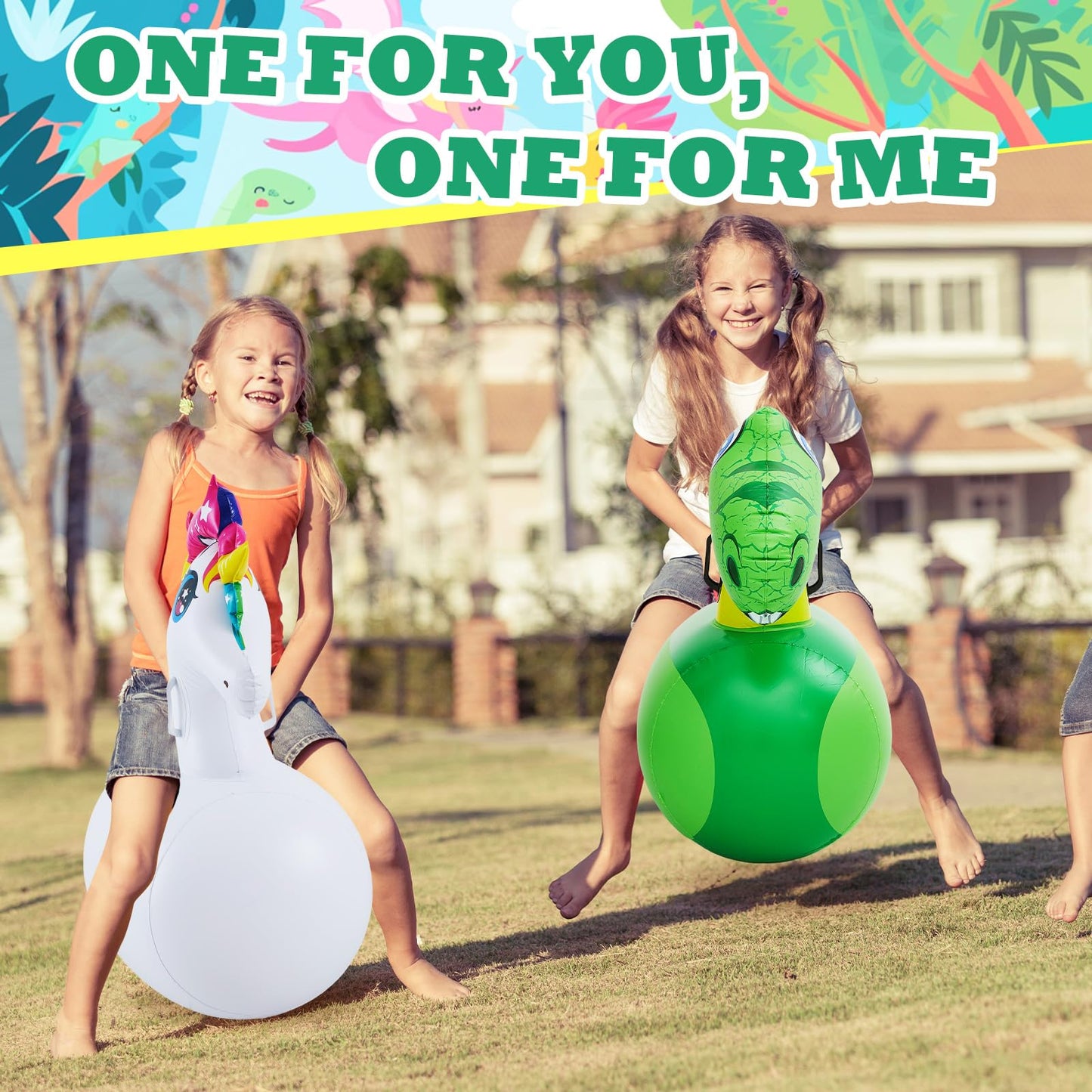 Hiboom Giant Inflatable Hopping Toys 51 Inch Bouncer Animal Toys Ride On Toys Hopping Toys Hopper For Birthday Party Gifts Suppo
