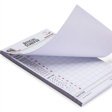 Yellow Mountain Imports Scoring Sheets for Dominoes - 60 Paper Scorepads, 8.2"x5.5", White, Model YM-DM001-A