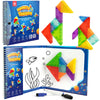 Coogam Magnetic Travel Tangram Puzzle - 3D Building Blocks, Road Trip Theme, Educational Gift for Kids & Adults, Model: puzzle149