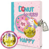 Ginmlyda Girls Diary With Lock For Kids, Pink Doughnut Diaries 7.1X5.3” 160 Page Cute Secret Notebook For Girls Journal With Lock & Key For Little Kids Writing Drawing Girls Gift Age 5-10 Years Old